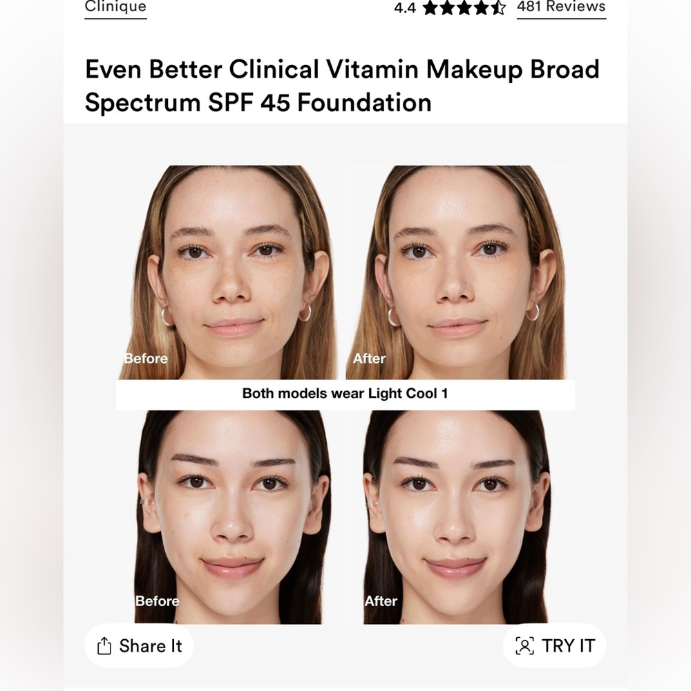 Clinique Even Better Clinical SPF 45 Foundation - Light Warm - Picture 2 of 4